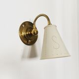 Magnificent adjustable italian Mid Century Modern brass wall sconce