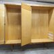 1960 Scandinavian wardrobe, atypical blond wood varnished, 4 doors 3