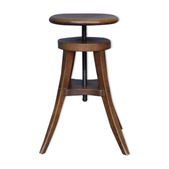 Industrial adjustable piano stool. 1930s