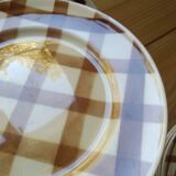 6 assiettes à dessert Moulin des Loups vintage  Ecossais