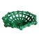 Woven openwork basket in Vallauris ceramic – emerald green –