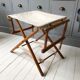 Former director's side chair in wood and canvas