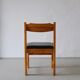 6 chaises en pin massif minimalistes | Années 1970