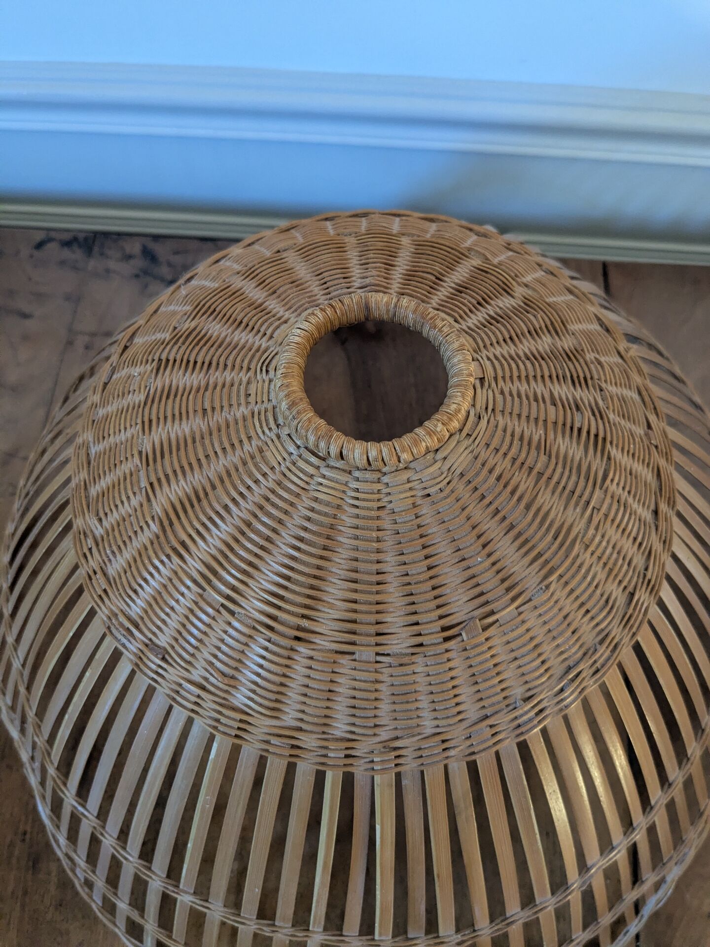 Rattan lampshade
