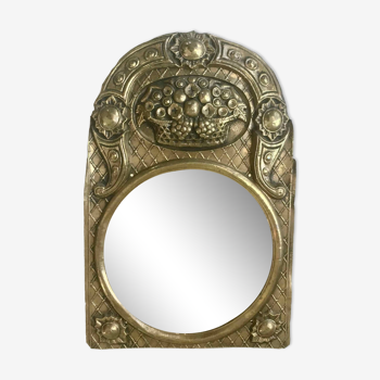Vintage brass frame mirror