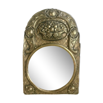 Vintage brass frame mirror