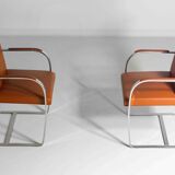 Set of 3 BRNO chairs by Mies van der Rohe for Knoll International, 1970s