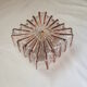 Ceiling lamp / wall lamp in molded glass two-tone square 70s