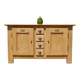Old low sideboard / side unit / industrial furniture in solid ash