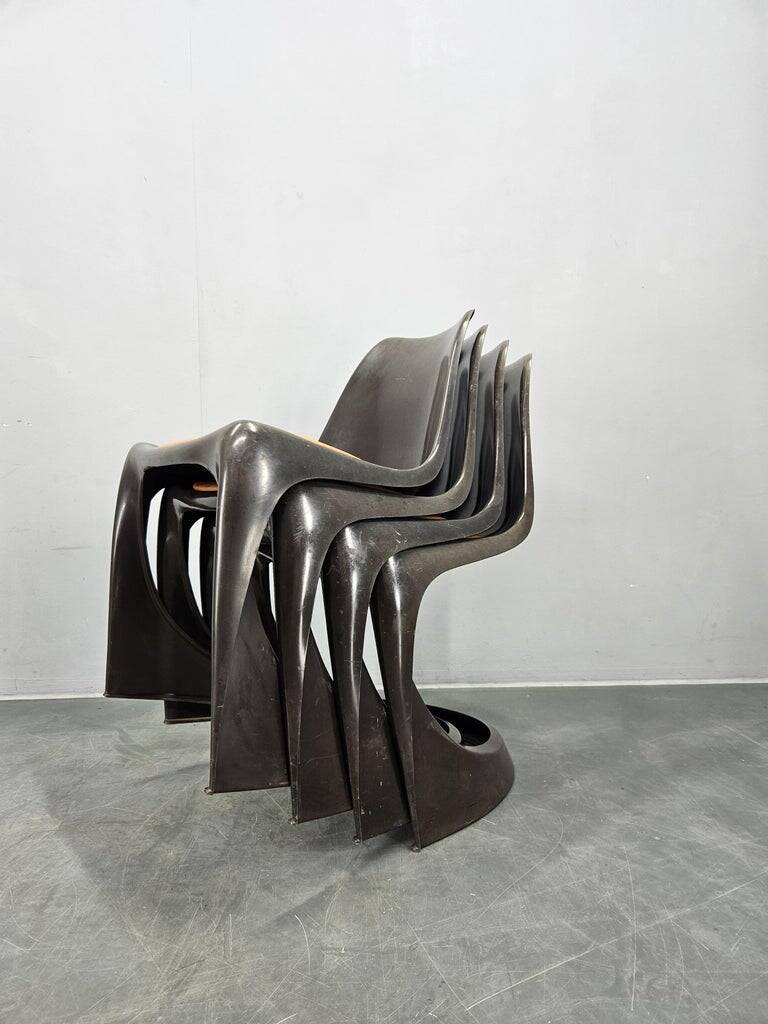 Set of four dining chairs Steens Østergaard A-Line 290, Cado, Denmark, 1960s