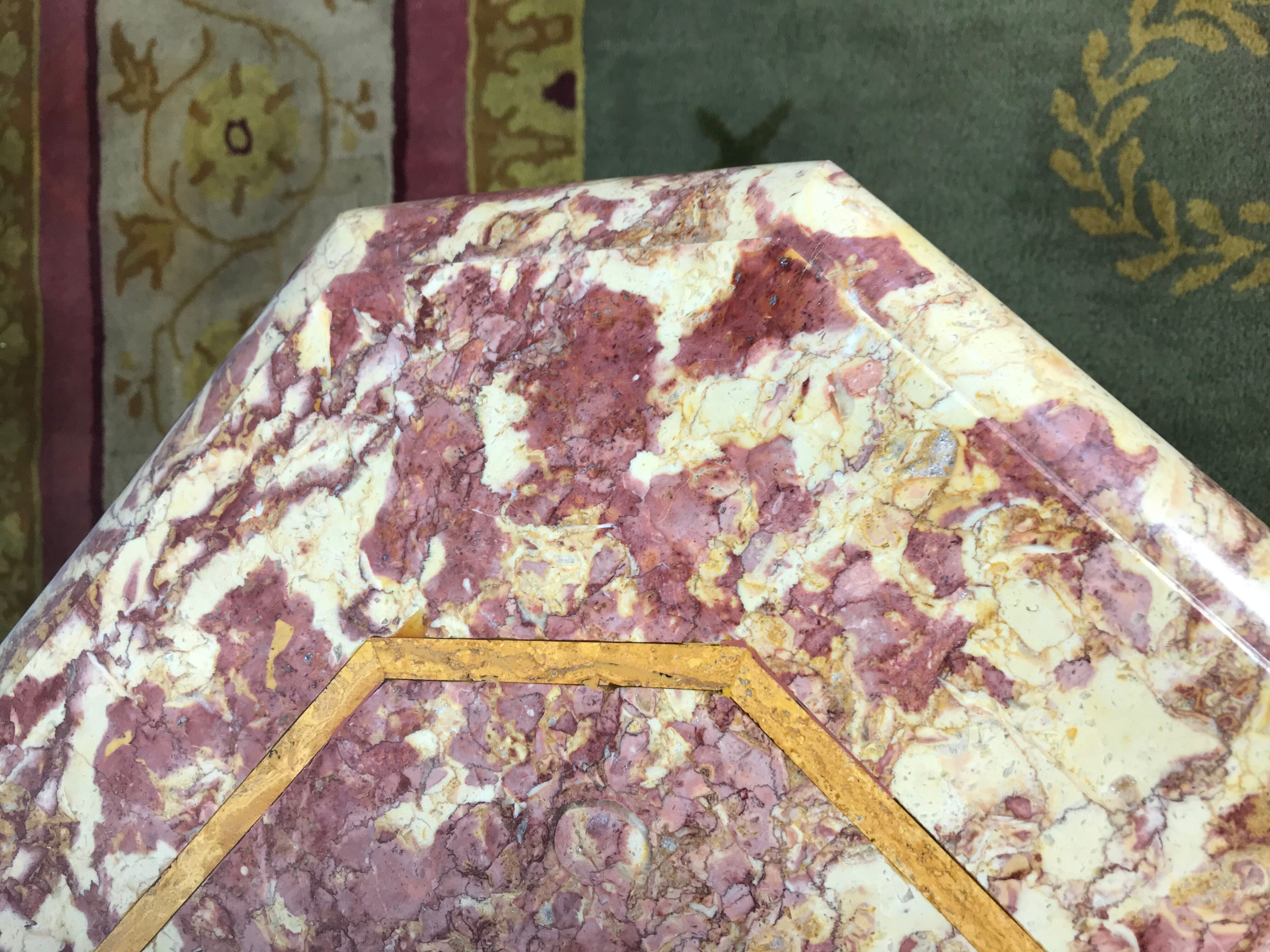 Brocatelle du Jura marble coffee table