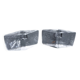 Pair of icicle candlesticks, Murano glass, Italy, 1970