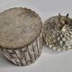 Mauro Manetti silver-plated metal ice bucket with bamboo decoration, Italy, 1970s