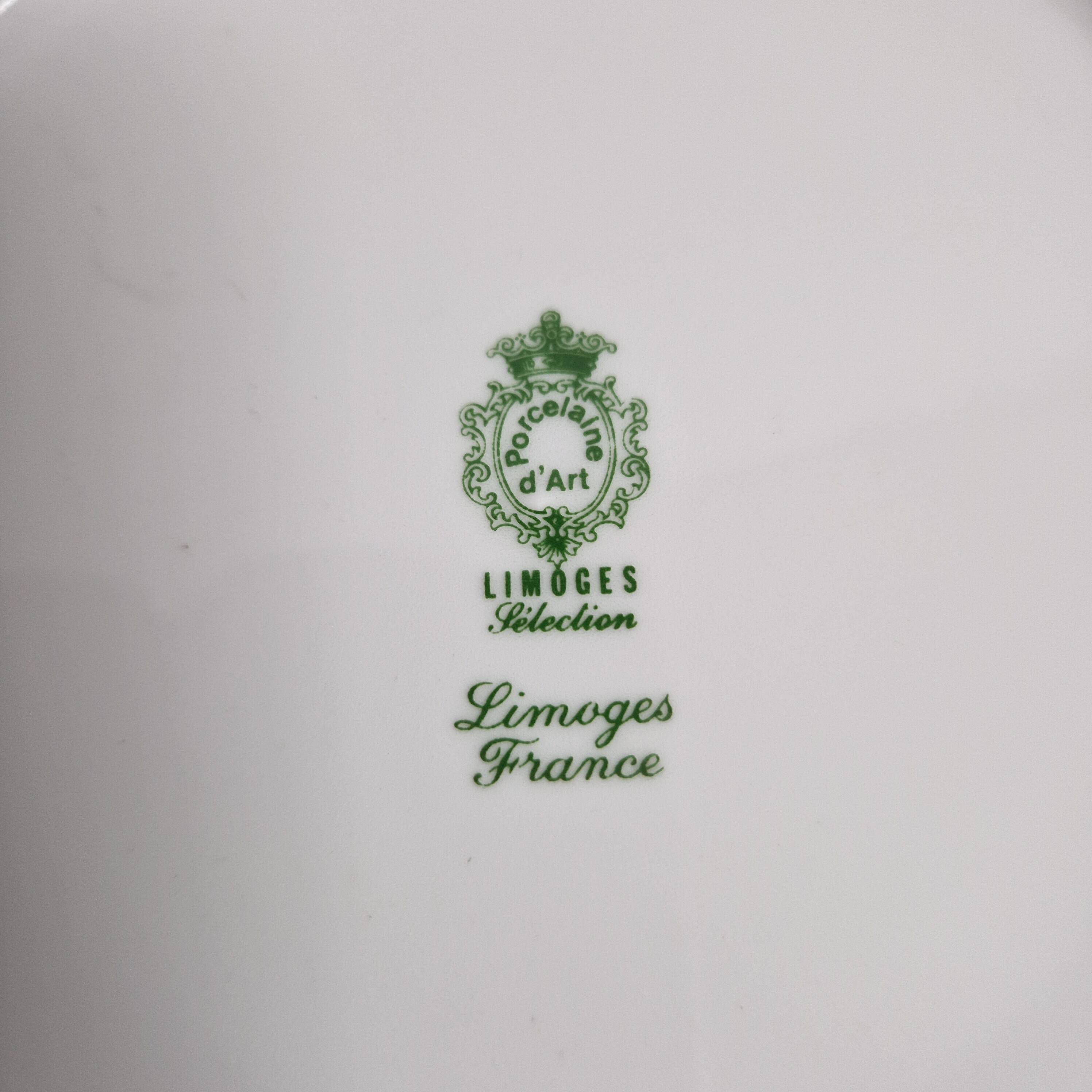 Limoges porcelain dessert service