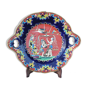Plat en émaux de longwy