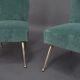 Set of Italian velvet side chairs by Gigi Radice for Minotti, 1950s