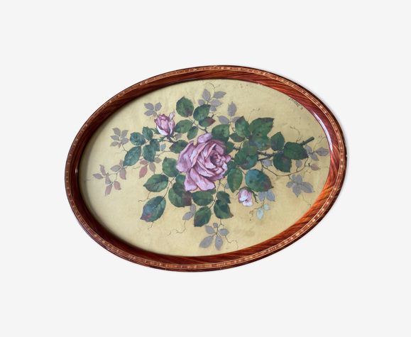 Peinture sur soie d'E.Drouet 20 ème