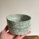 Green spotted ceramic ramekin