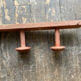 Original patina wooden farmhouse coat hook 86cm