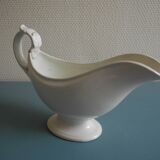 Old earthenware sauceboat Creil-Montereau 19th century