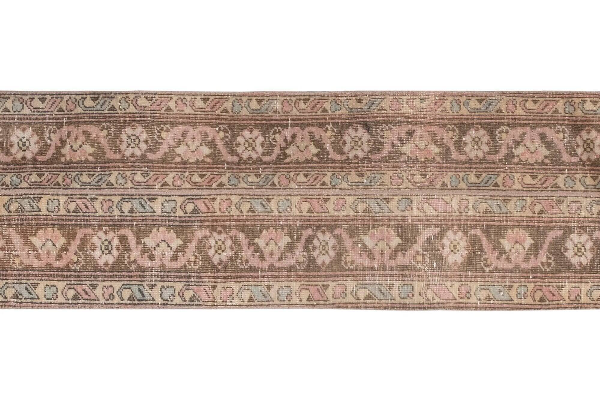Vintage Turkish hallway rug 49x343 cm