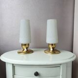 Ensemble de 2 lumières de table en laiton années 60 Allemagne