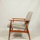 Scandinavian armchair and footrest granola beige concluded by H.Lis 300-190