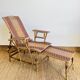 Antique Art Deco rattan and wicker chaise longue