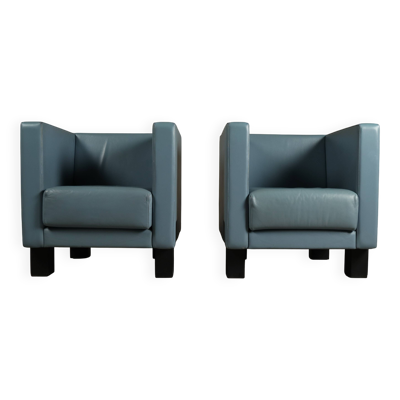 Paire de fauteuils « Moji » de Shigeru Uchida pour Poltrona Frau