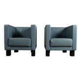Paire de fauteuils « Moji » de Shigeru Uchida pour Poltrona Frau