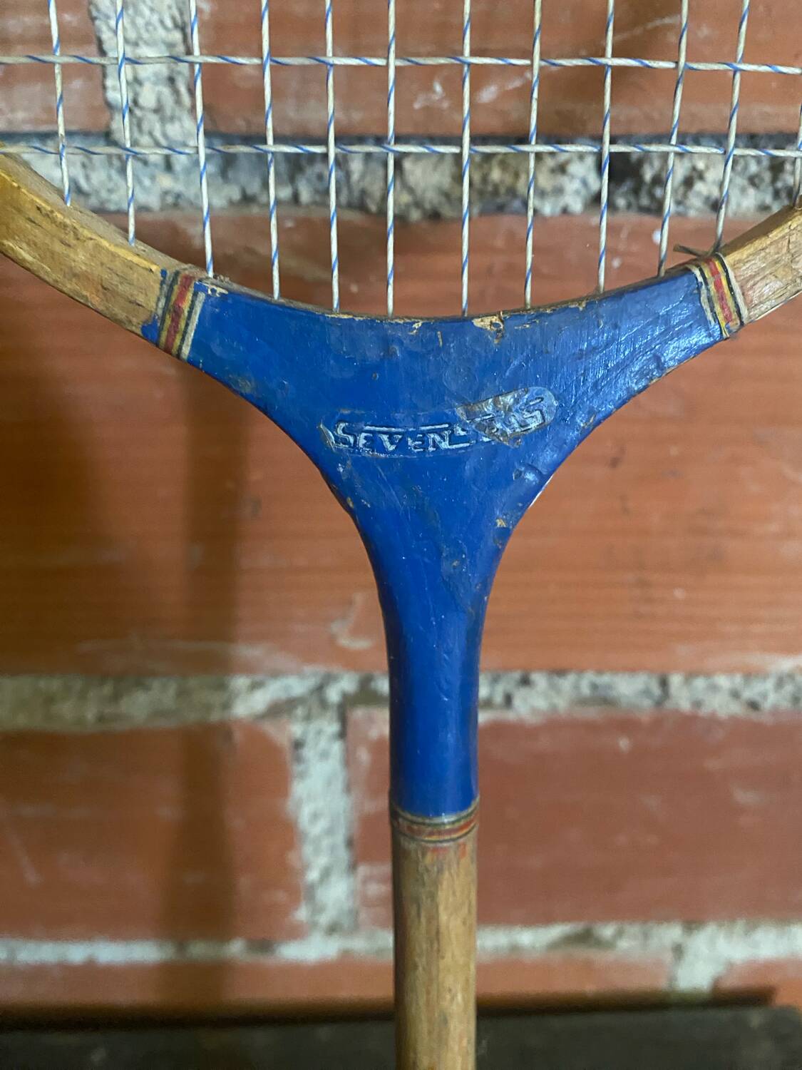 Paire de raquettes de badminton en bois, années 50