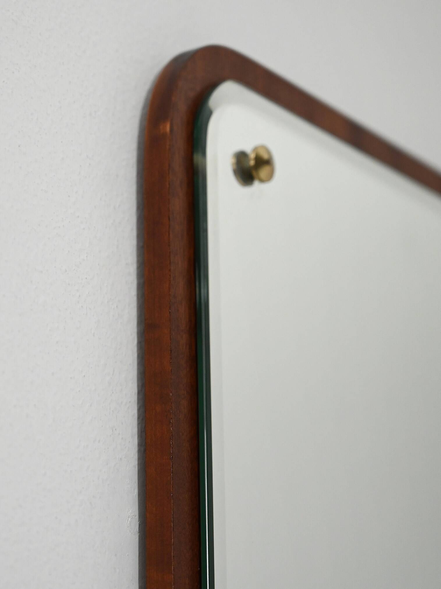 Swedish rectangular teak mirror "Sara" model