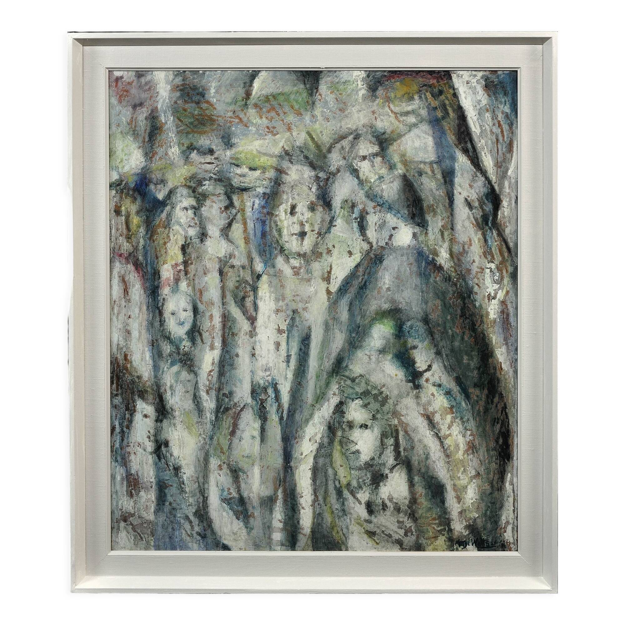 "Enigma" oil on board framed by Meryl watts