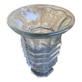 Vintage 1970s Moulded Glass Vase Made in France #D973