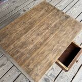 Raw wood coffee table