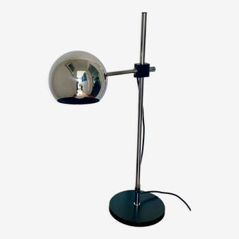 Lampe de table chromée allemande du personnel, années 1970