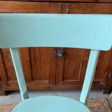 Set of 4 green bistro chairs