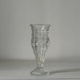 Chiseled crystal vase