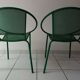 Pair of chairs half moon garden 80s Italian design