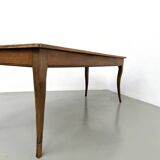 Farm table in solid cherry — Saber legs, Circa 1880