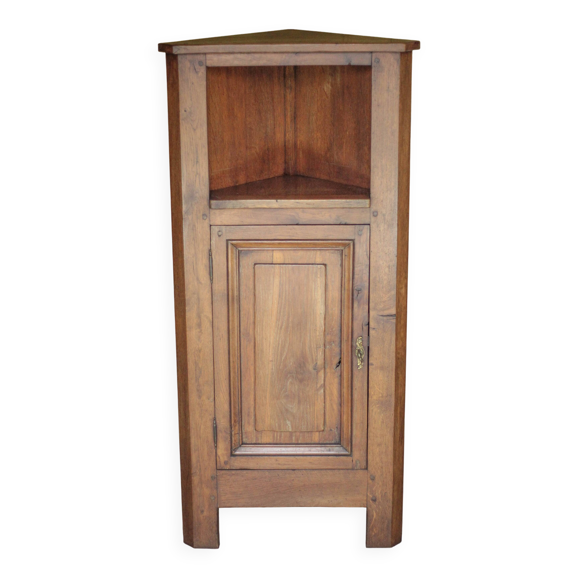 Corner cabinet wood, vintage corner furniture, storage, sideboard