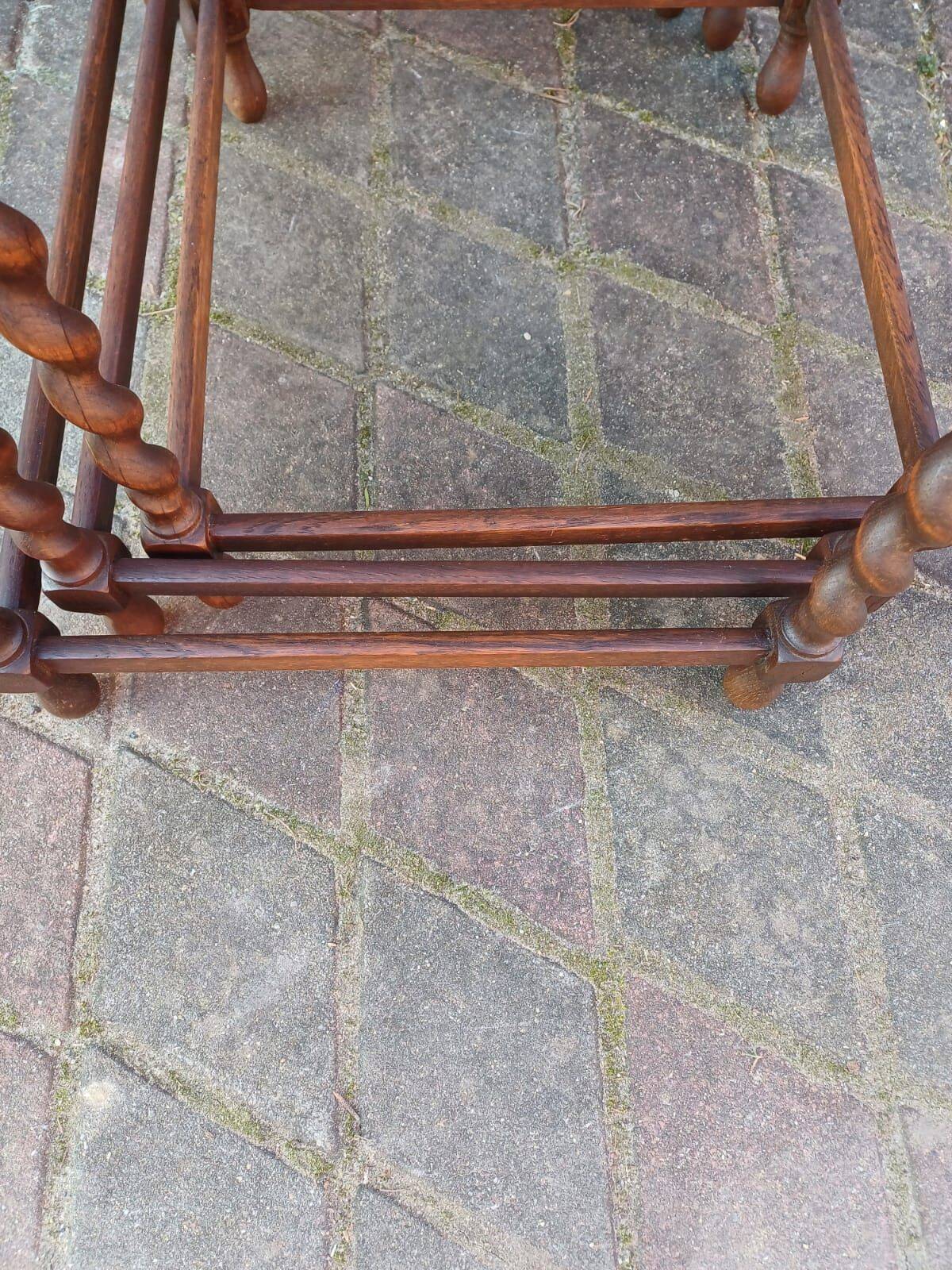 Mahogany nesting tables, set of 3