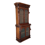 Antique Neo-Renaissance Oak Bookcase with Figural Carvings, 1870