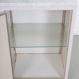 Set industrial cabinets with marble top.