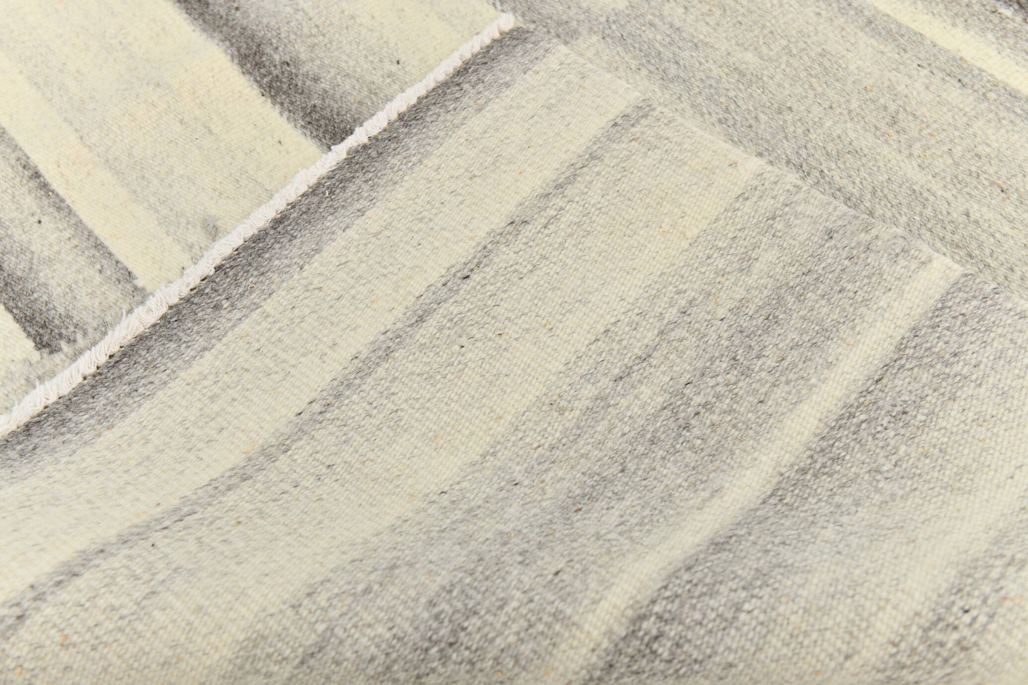 Mid Century Modern Large Vintage Kilim Rug, 307x396Cm