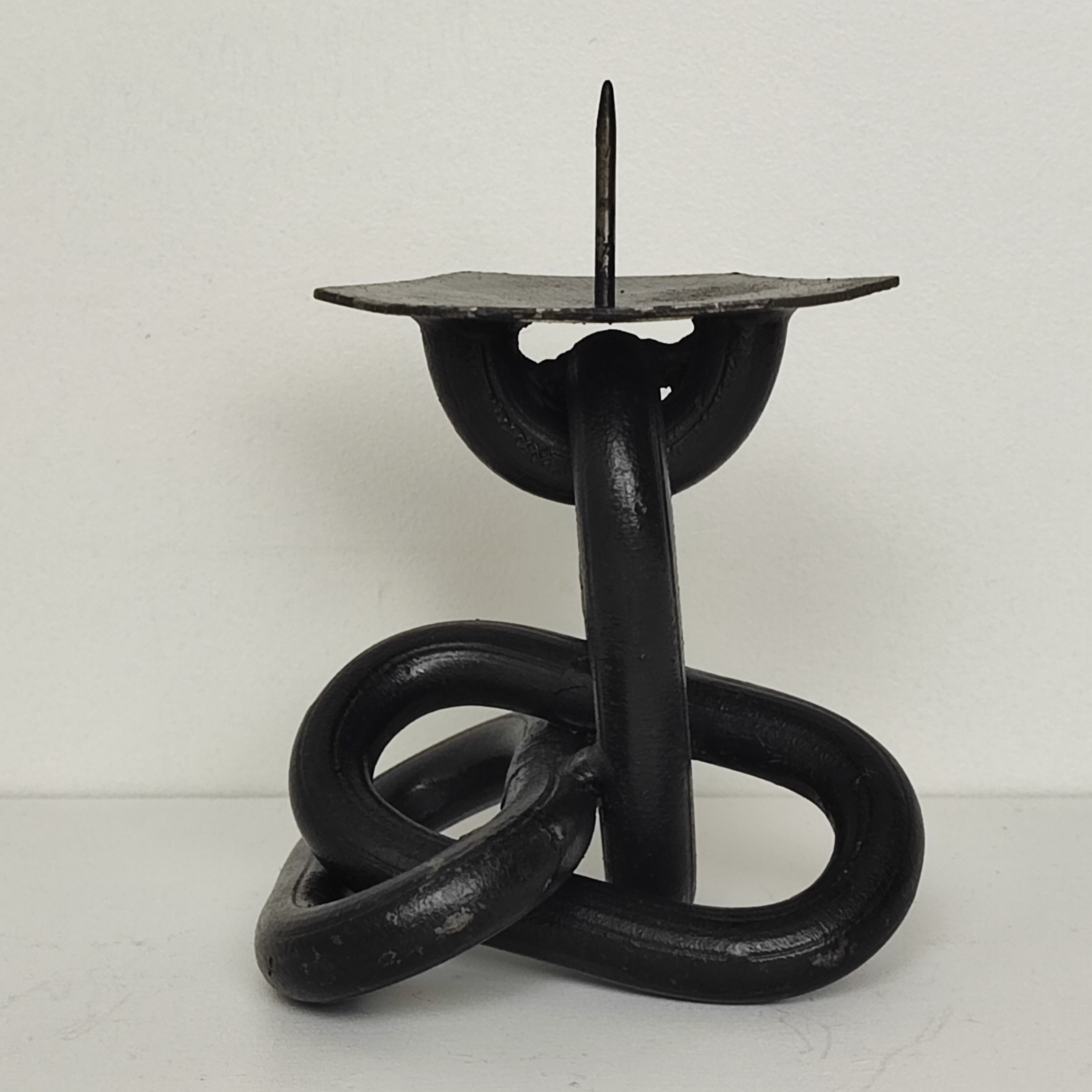 Brutalist "chain" candle holder