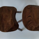 Pair of Brutalist Stools 1961