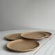Set of 4 vintage speckled stoneware plates