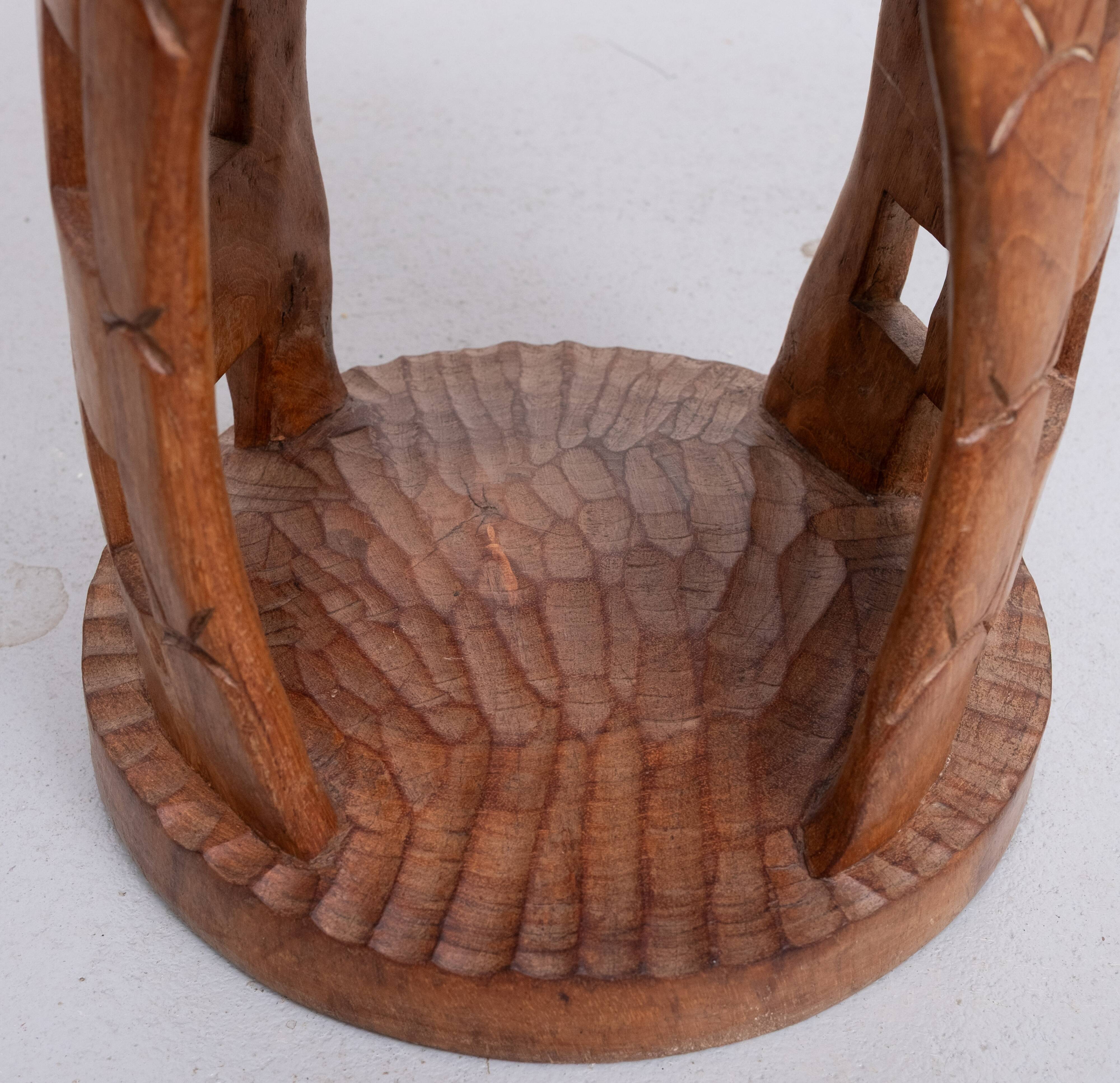 African hand carved stool Cameroon 1950s