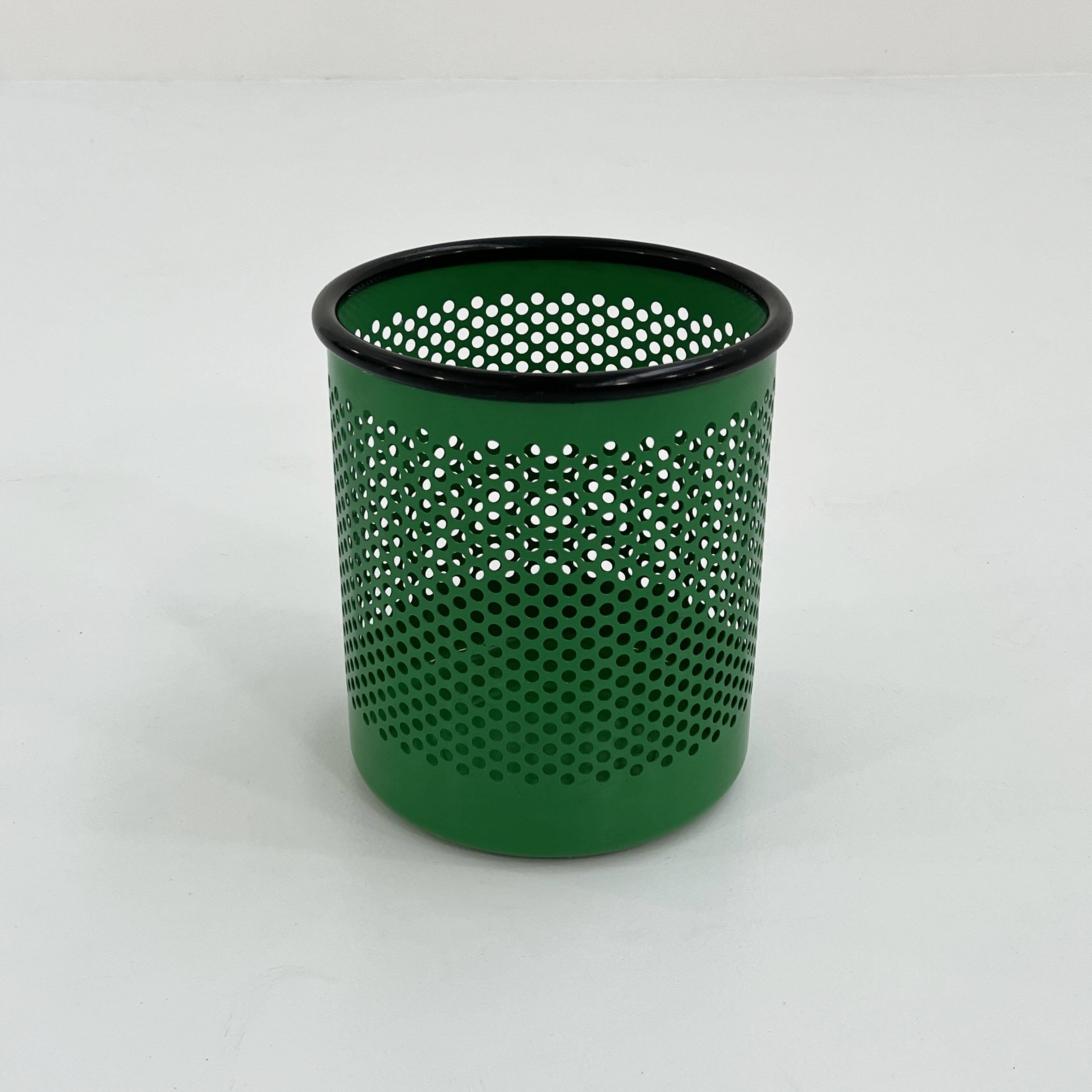 Green waste paper basket by R. Barbieri & R. Marianelli for Rexite, 1980